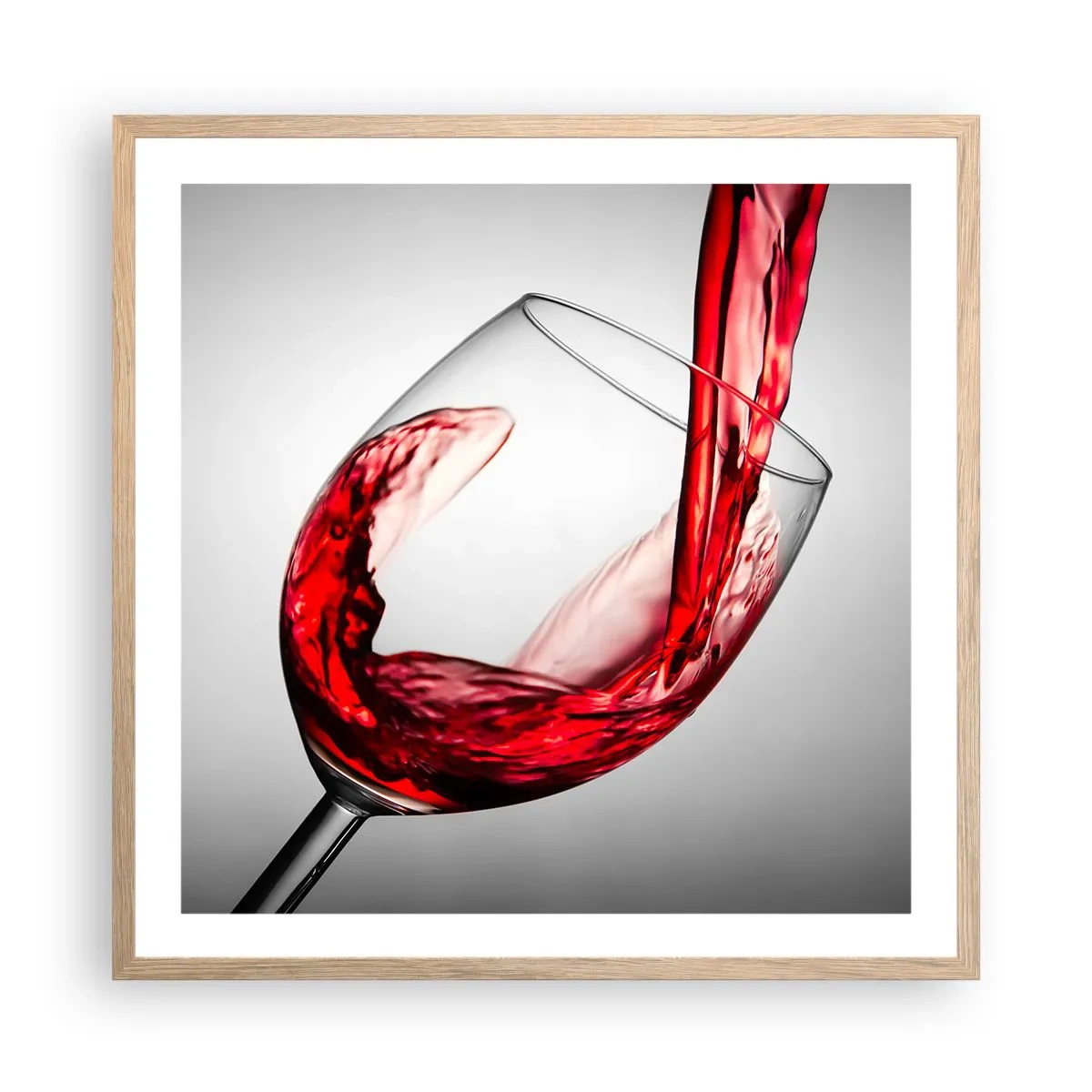 Affiche dans un chêne clair - Poster - Nuance - mouvement - son - 60x60 cm