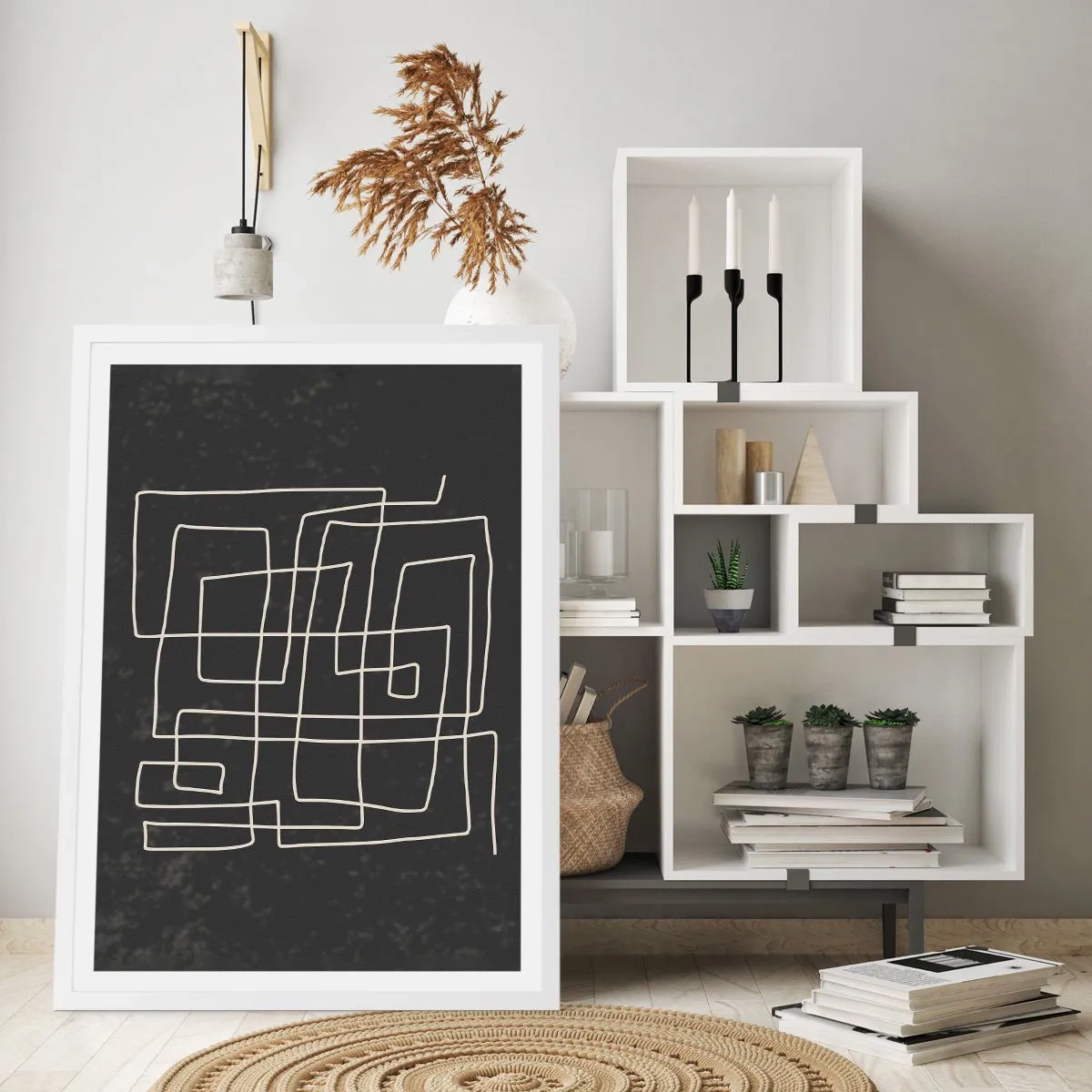 Affiche dans un cadre blanc - Poster - Pas aussi simple - 30x40 cm