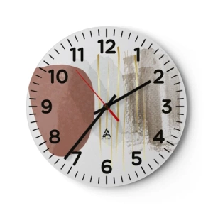 Horloge murale - Pendule murale - Colonnade abstraite - 30x30 cm