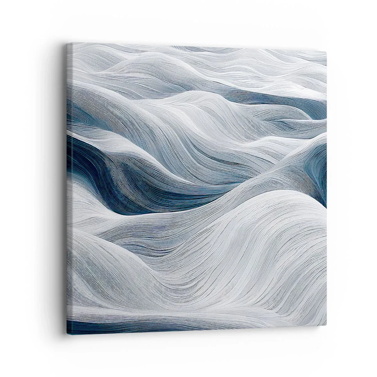 Impression sur toile - Image sur toile - Vagues blanches et bleues - 30x30 cm