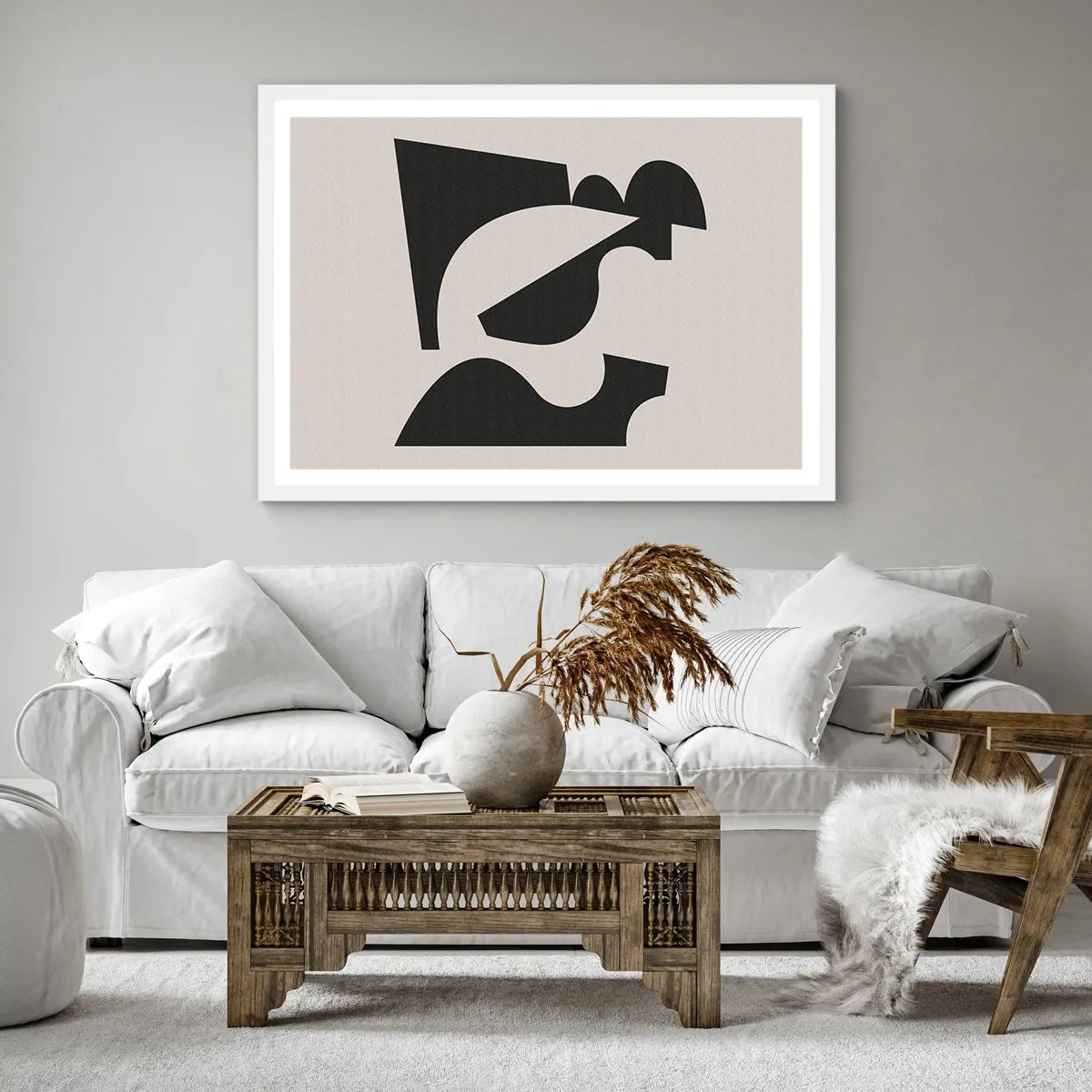 Affiche dans un cadre blanc - Poster - À monter soi-même - 50x50 cm