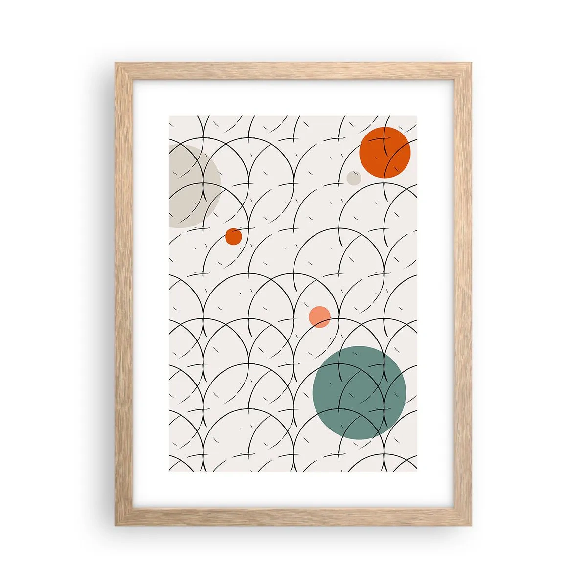 Affiche dans un chêne clair - Poster - Dans l'esprit pop art - 30x40 cm