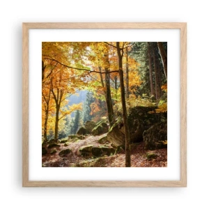 Affiche dans un chêne clair - Poster - Il est temps de se détendre - 40x40 cm