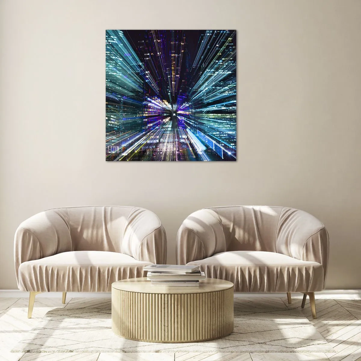 Impression sur verre - Image sur verre - Transition vers l'hyperespace - 40x40 cm