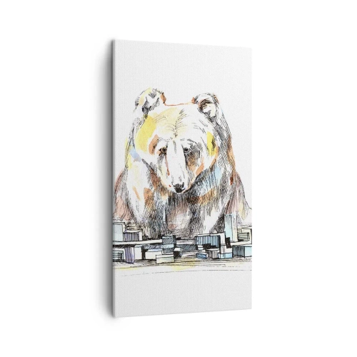 Impression sur toile - Image sur toile - Comment peut-on vivre ainsi ? - 45x80 cm