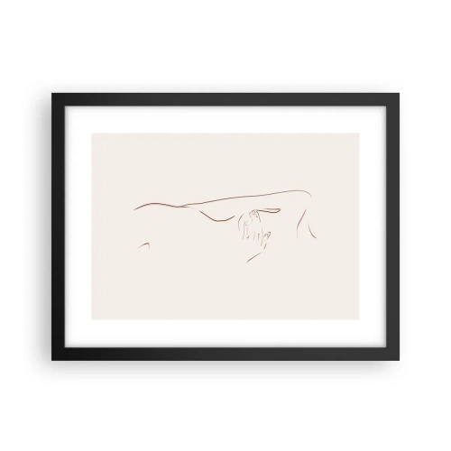 Affiche dans un cadre noir - Poster - La forme du désir - 40x30 cm