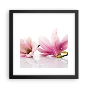 Affiche dans un cadre noir - Poster - Délicat comme une brise de printemps - 30x30 cm