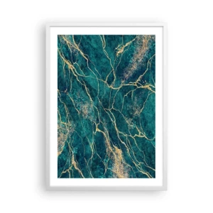 Affiche dans un cadre blanc - Poster - Mine d'or - 50x70 cm