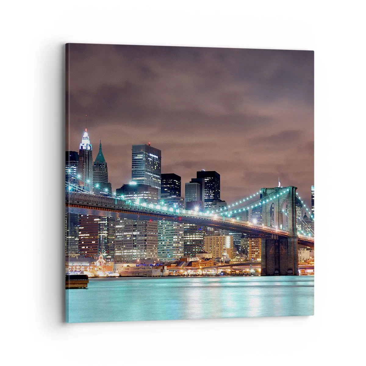 Impression sur toile - Image sur toile - Lumières des grandes villes - 70x70 cm