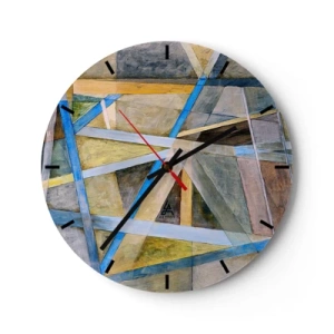 Horloge murale - Pendule murale - Tout droit ou en diagonale ? - 40x40 cm