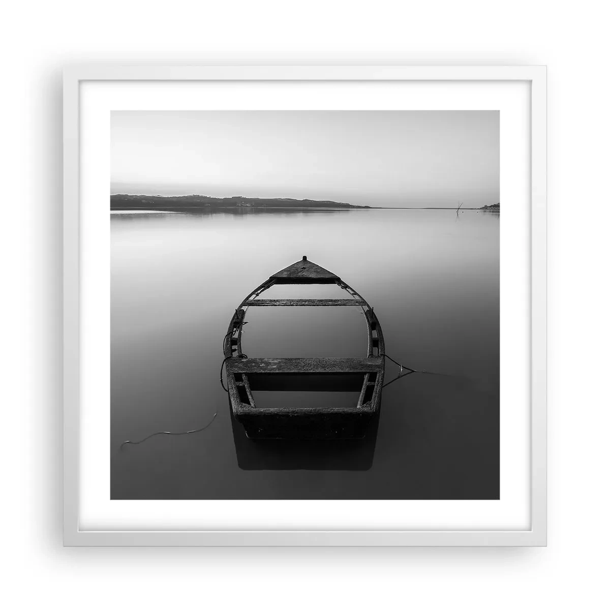 Affiche dans un cadre blanc - Poster - Nostalgie et mélancolie - 50x50 cm