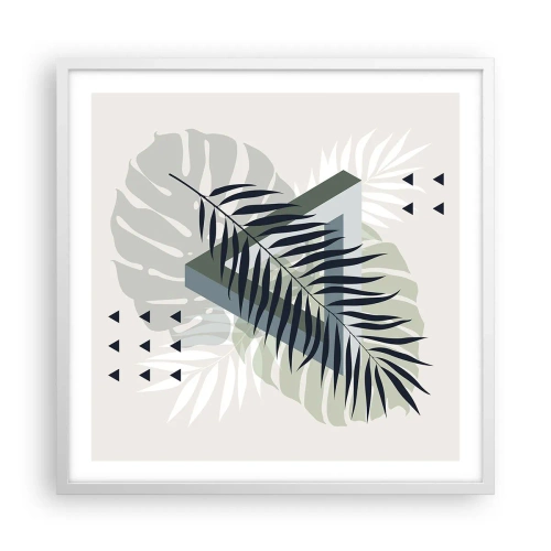 Affiche dans un cadre blanc - Poster - Nature et géométrie - deux odres? - 60x60 cm