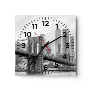 Horloge murale - Pendule murale - Climat New-Yorkais - 40x40 cm