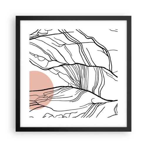 Affiche dans un cadre noir - Poster - Dans un réseau de brindilles - 40x40 cm