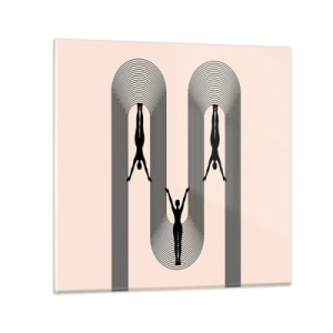 Impression sur verre - Image sur verre - Les jambes en l’air - 70x70 cm