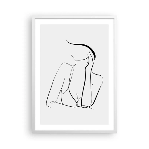 Affiche dans un cadre blanc - Poster - Sur les vague d'un rêve - 50x70 cm