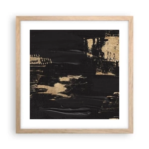 Affiche dans un chêne clair - Poster - Empreinte du toucher - 40x40 cm