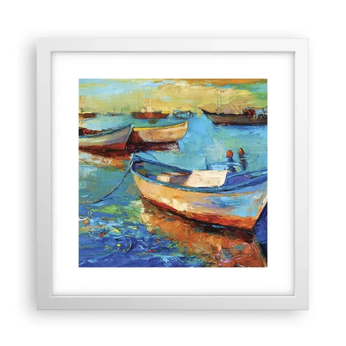 Affiche dans un cadre blanc - Poster - Dans la baie du sud - 30x30 cm