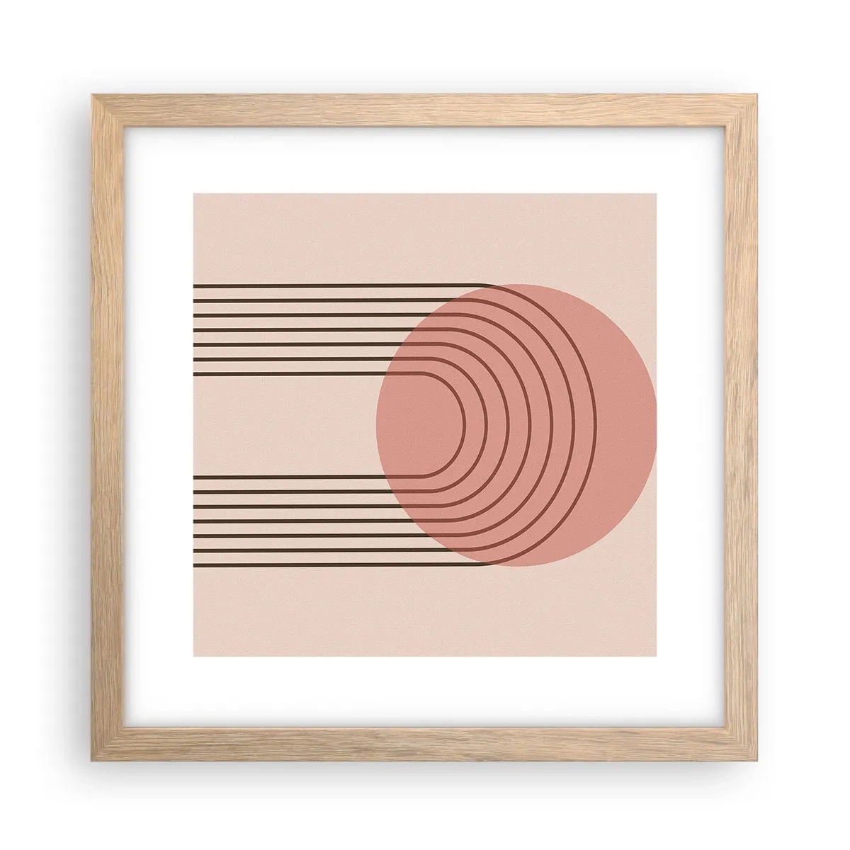 Affiche dans un chêne clair - Poster - Attraction irrésistible - 30x30 cm