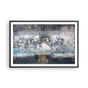 Affiche dans un cadre noir - Poster - Comme sur la glace, comme après décembre - 91x61 cm