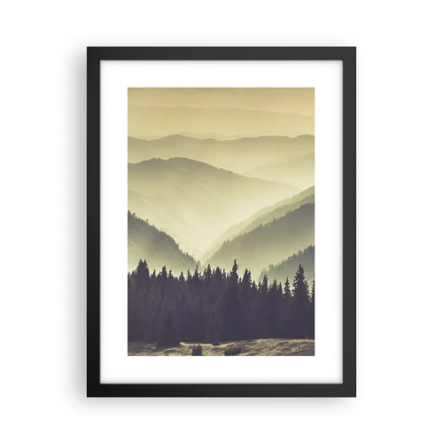 Affiche dans un cadre noir - Poster - Derrière les sept montagnes… - 30x40 cm