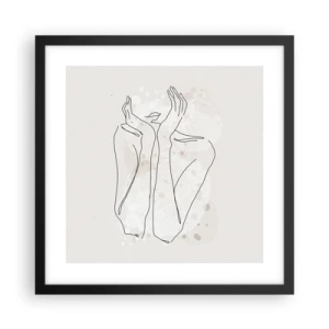 Affiche dans un cadre noir - Poster - Instant de rêve - 40x40 cm