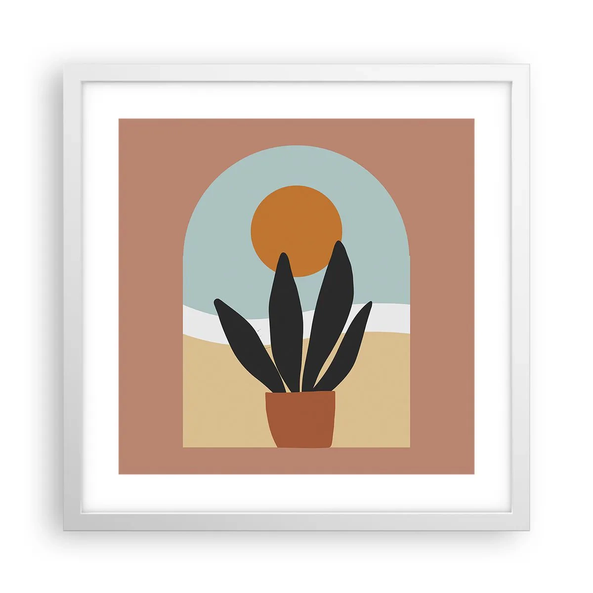 Affiche dans un cadre blanc - Poster - Petits bonheurs - 40x40 cm