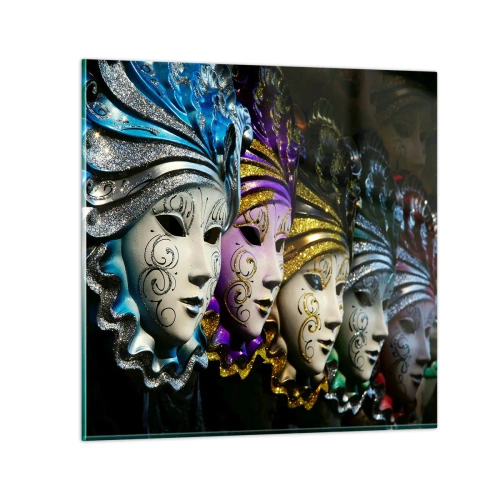 Impression sur verre - Image sur verre - Mystère en or et argent - 70x70 cm