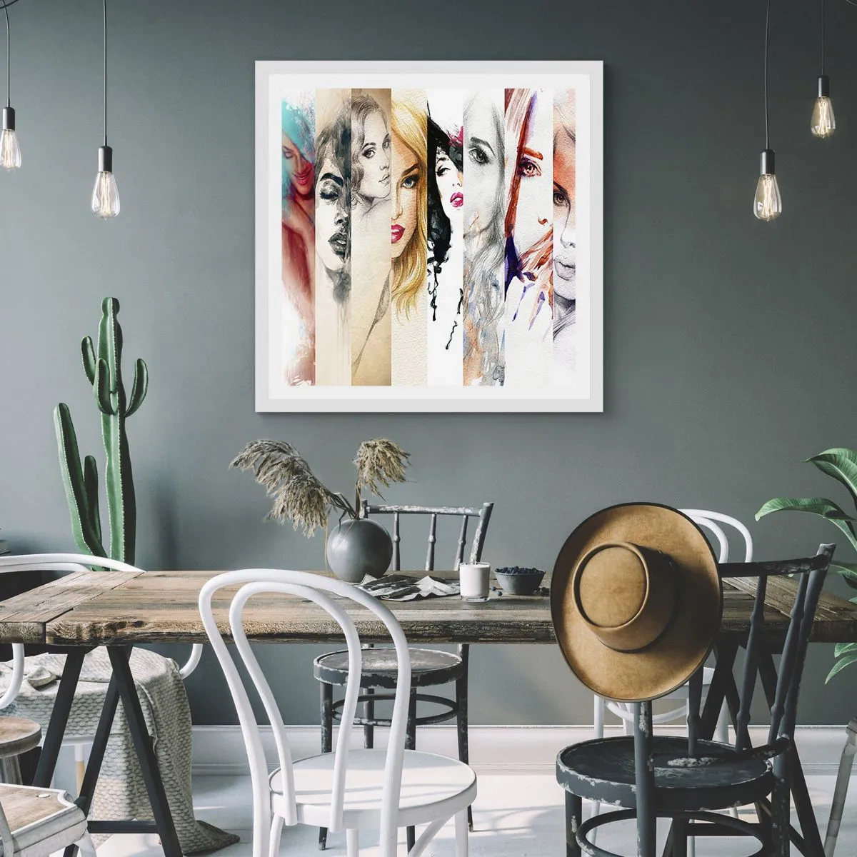 Affiche dans un cadre blanc - Poster - Et c'est toujours TOI - 60x60 cm