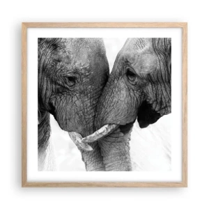 Affiche dans un chêne clair - Poster - Confession sincère - 50x50 cm