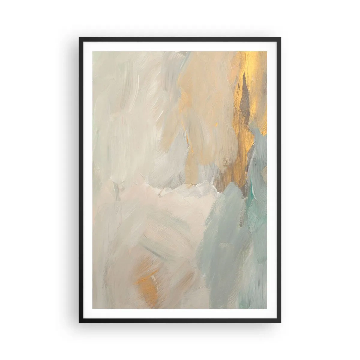 Affiche dans un cadre noir - Poster - Abstraction – le pays de la douceur - 70x100 cm