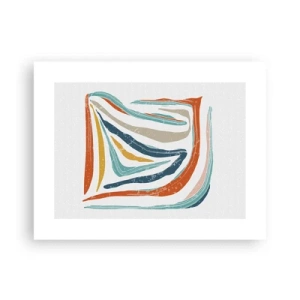 Affiche - Poster - Abstraction avec un sourire amical - 40x30 cm