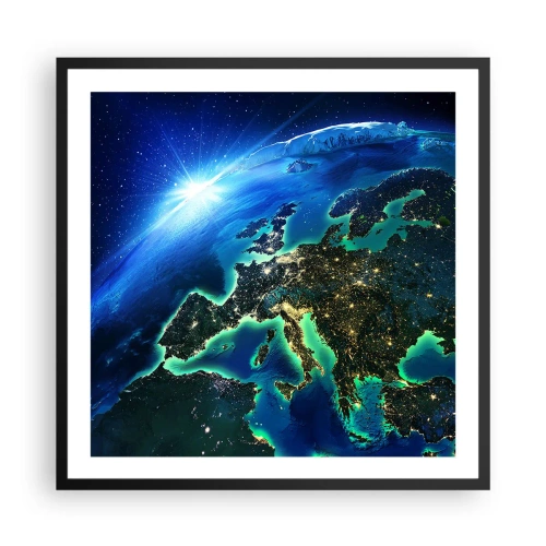 Affiche dans un cadre noir - Poster - Europe pétillante - 60x60 cm