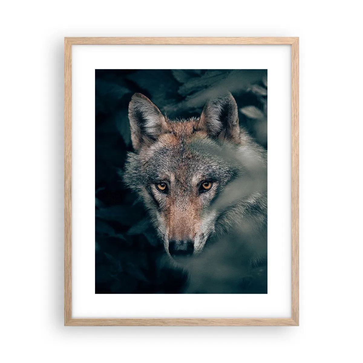 Affiche dans un chêne clair - Poster - Chasseur - 40x50 cm