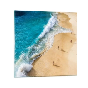 Impression sur verre - Image sur verre - Et ensuite le soleil, la plage… - 40x40 cm