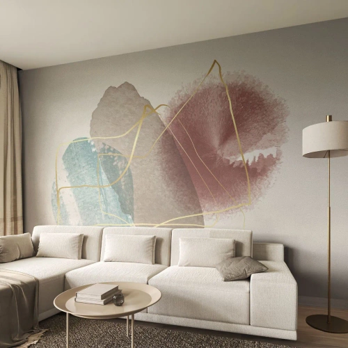 Papier Peint Photo Premium Canvas - Coraux de l'espace - Abstraction, Morceau, Modèle moderne - 300x210 cm