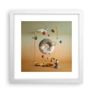 Affiche dans un cadre blanc - Poster - Tout peut arriver - 30x30 cm