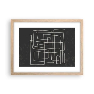 Affiche dans un chêne clair - Poster - Pas aussi simple - 40x30 cm