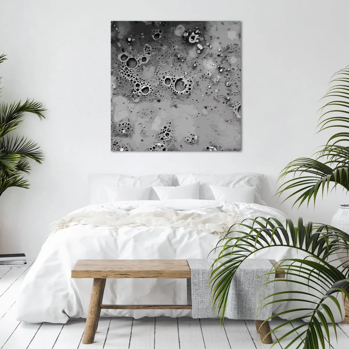 Impression sur toile - Image sur toile - Comme un paysage lunaire - 70x70 cm