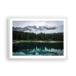 Affiche dans un cadre blanc - Poster - Chut, chut, ne réveillons pas l'eau qui dort - 70x50 cm