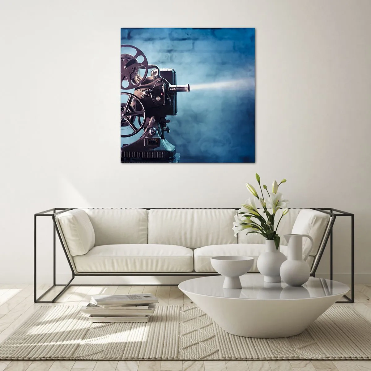 Impression sur verre - Image sur verre - Dans un vieux cinéma - 70x70 cm