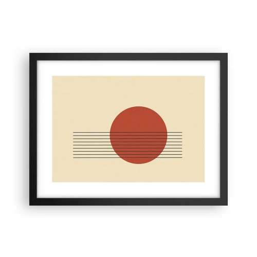 Affiche dans un cadre noir - Poster - Aux alentours et plus loin - 40x30 cm