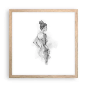 Affiche dans un chêne clair - Poster - Belle comme une peinture - 40x40 cm