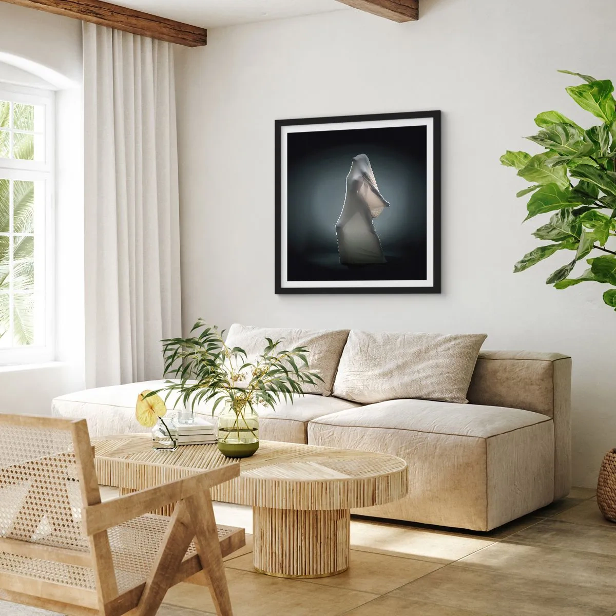 Affiche dans un cadre noir - Poster - Une soif secrète - 60x60 cm