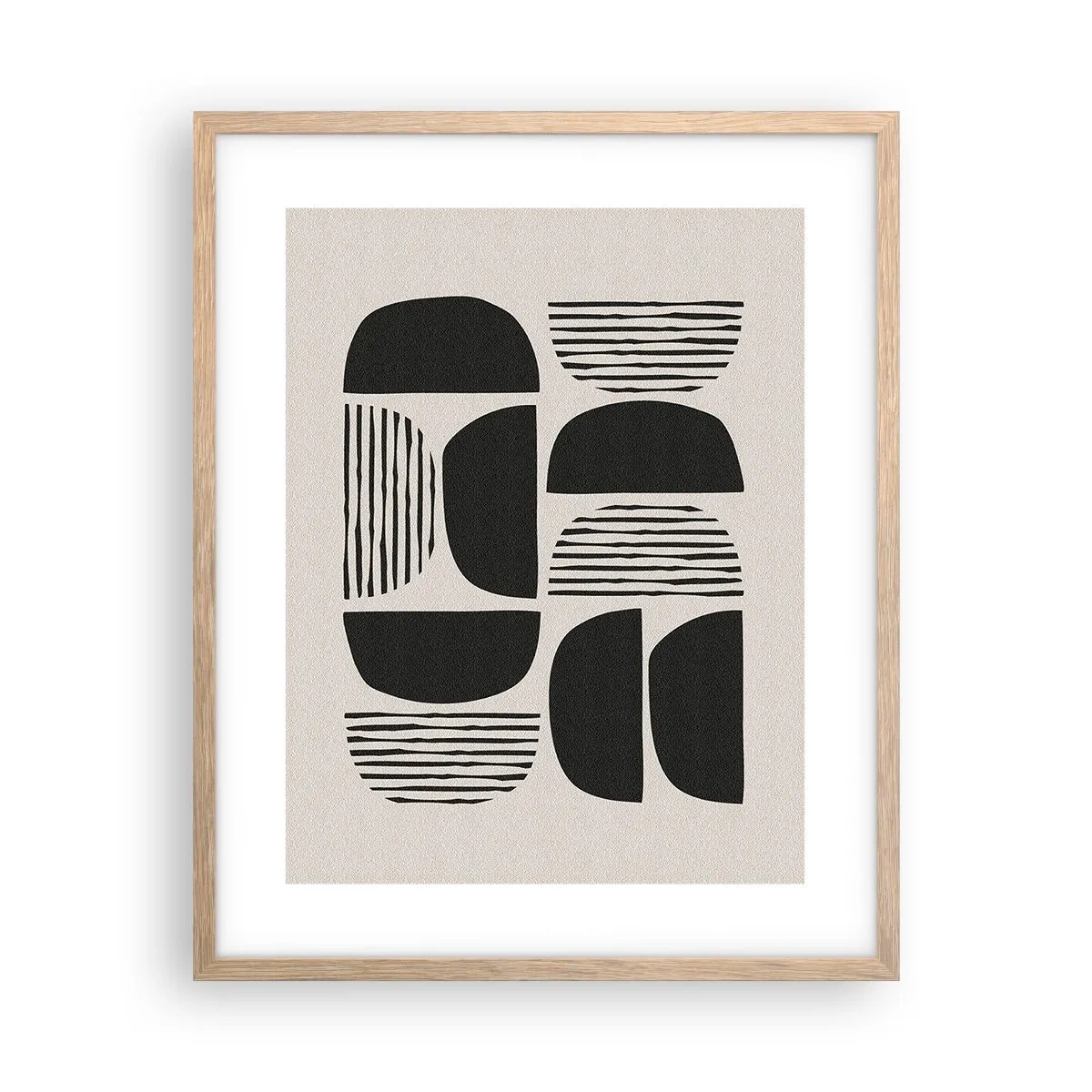 Affiche dans un chêne clair - Poster - Offres sans enthousiasme - 40x50 cm