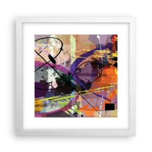 Affiche dans un cadre blanc - Poster - Vous pouvez aller tout droit ou autour - 30x30 cm