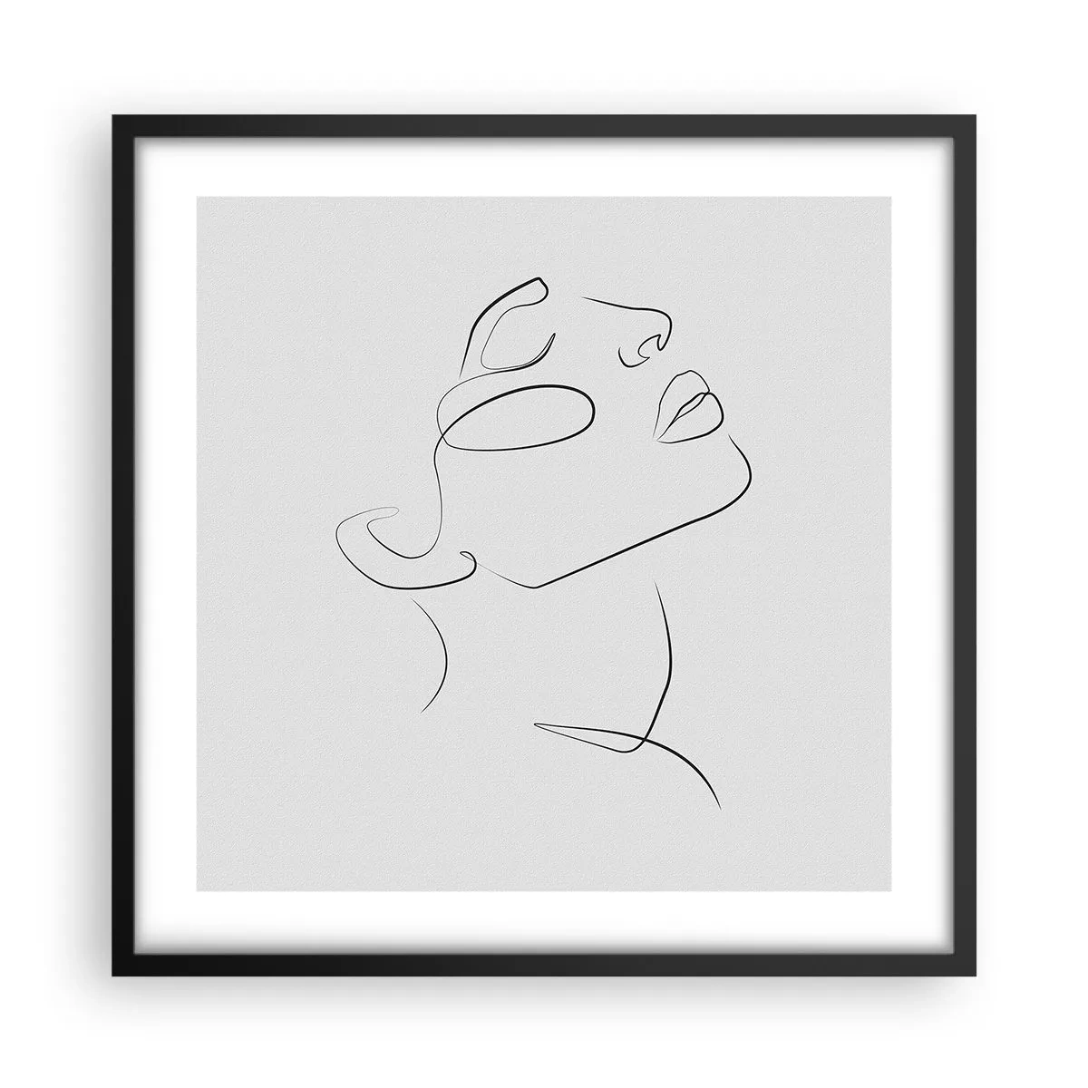 Affiche dans un cadre noir - Poster - Méandre du rêve - 50x50 cm