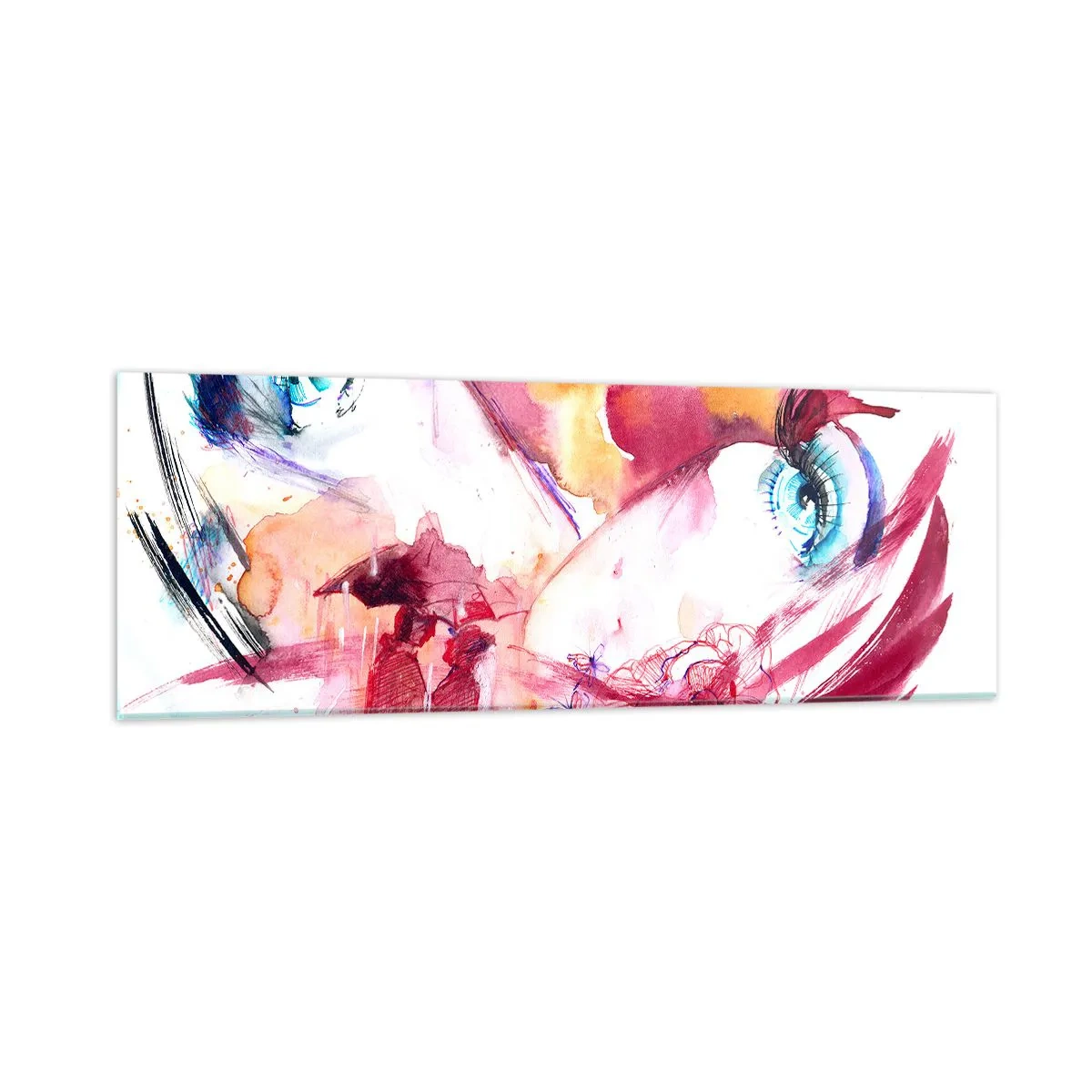 Impression sur verre - Image sur verre - Le monde prospère dans la proximité - 90x30 cm