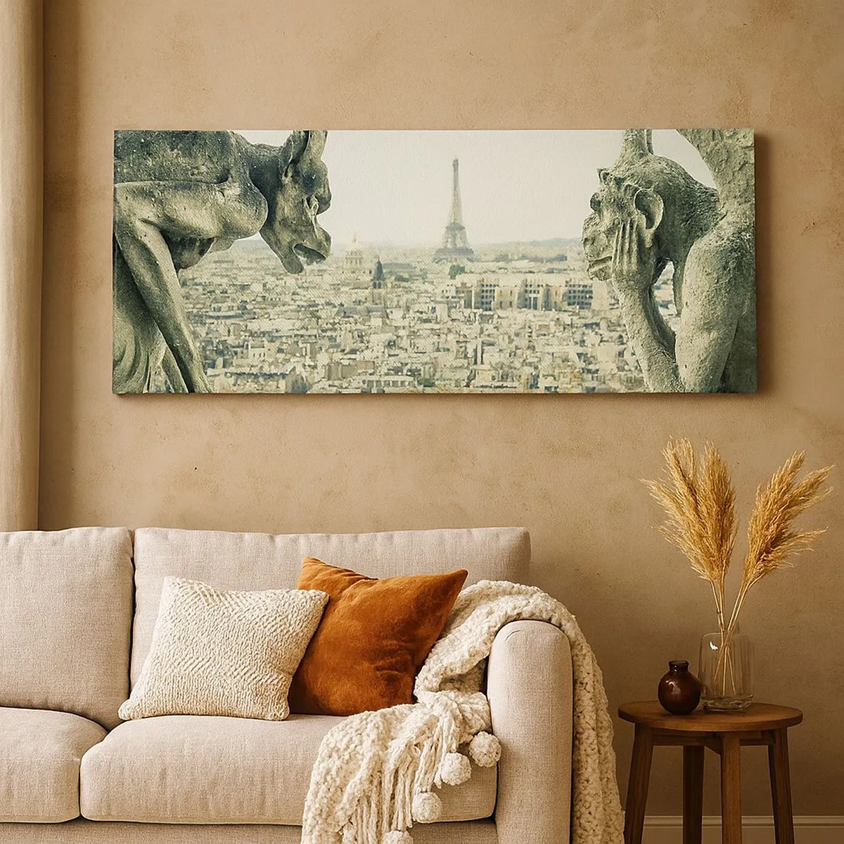 Impression sur toile - Image sur toile - Bavardage parisien - 100x40 cm