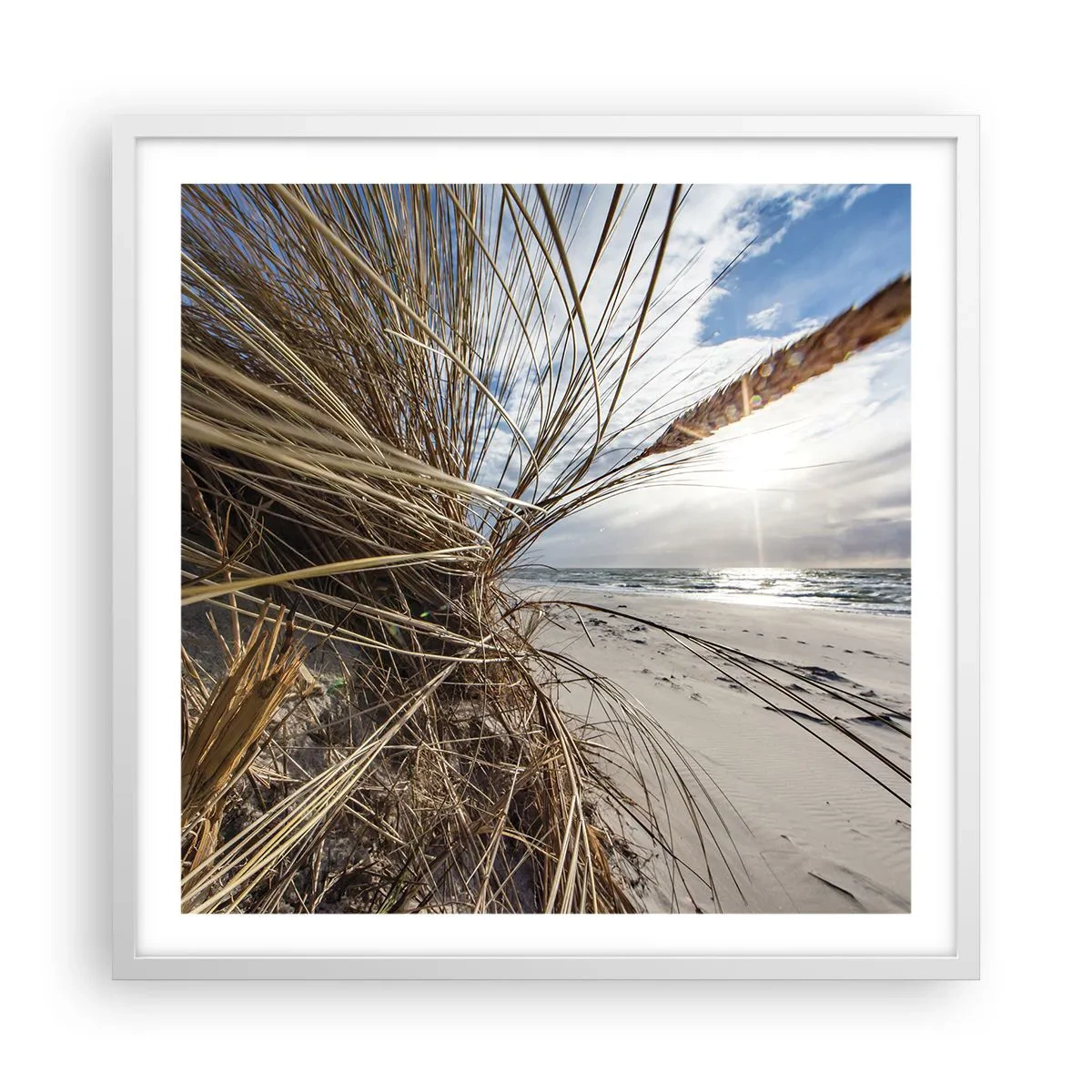 Affiche dans un cadre blanc - Poster - Rencontre des éléments - 60x60 cm